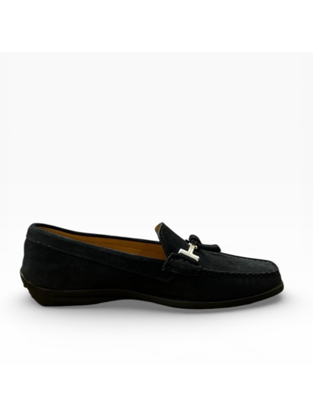 Diane B. Tid Bit Italian Black Suede Loafers Size 37 1/2 US Size 7.5 - Picture 3 of 14